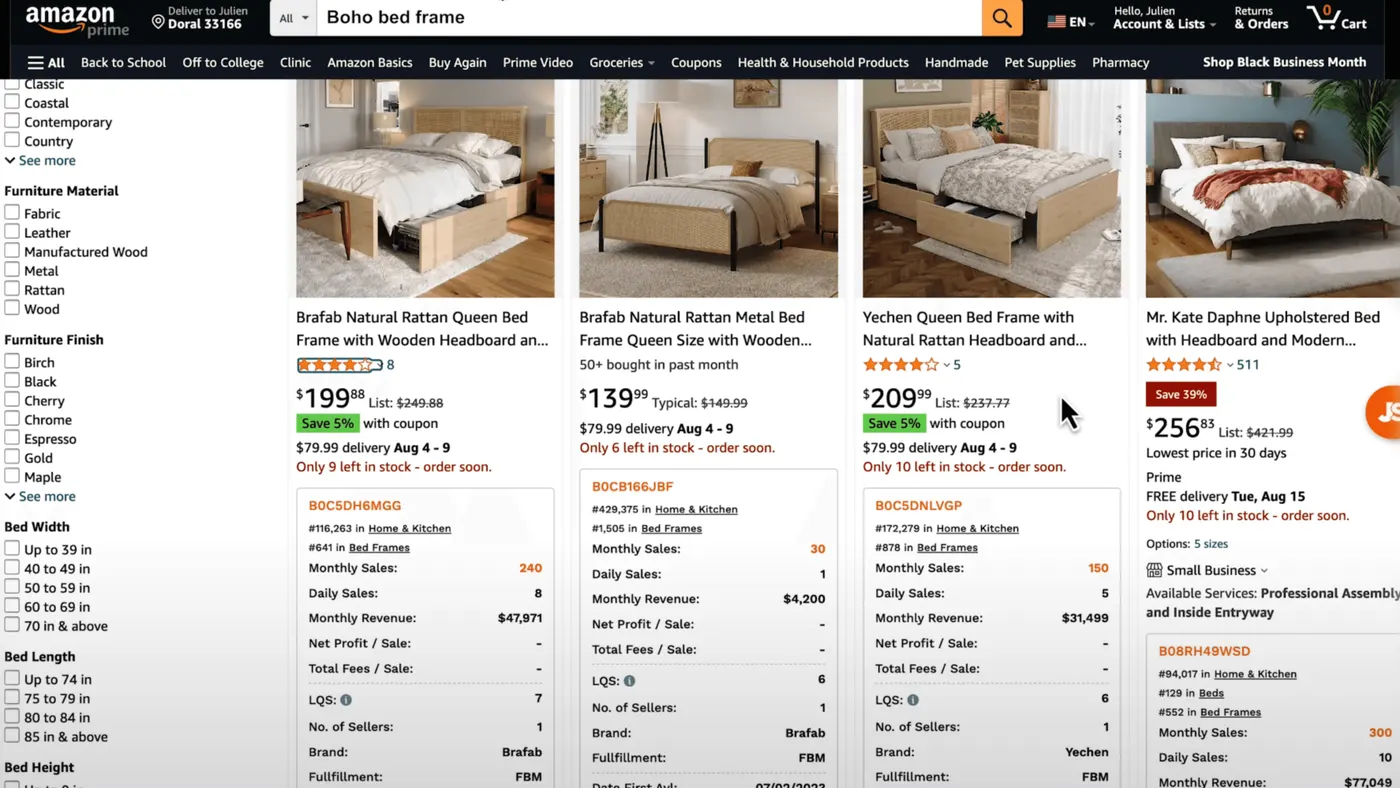 Résultats de recherche sur Amazon pour "Boho Bed frame"