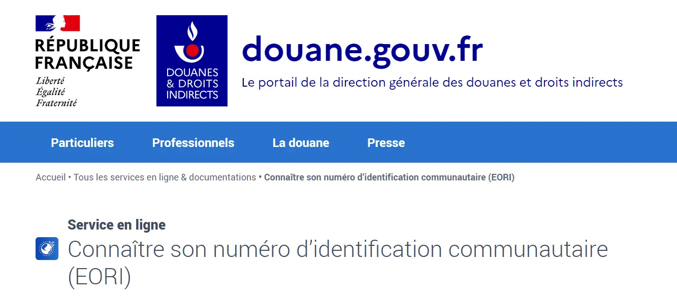 Numéro EORI