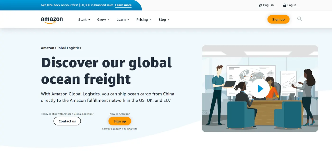 Comment s’inscrire au service Amazon Global Logistics