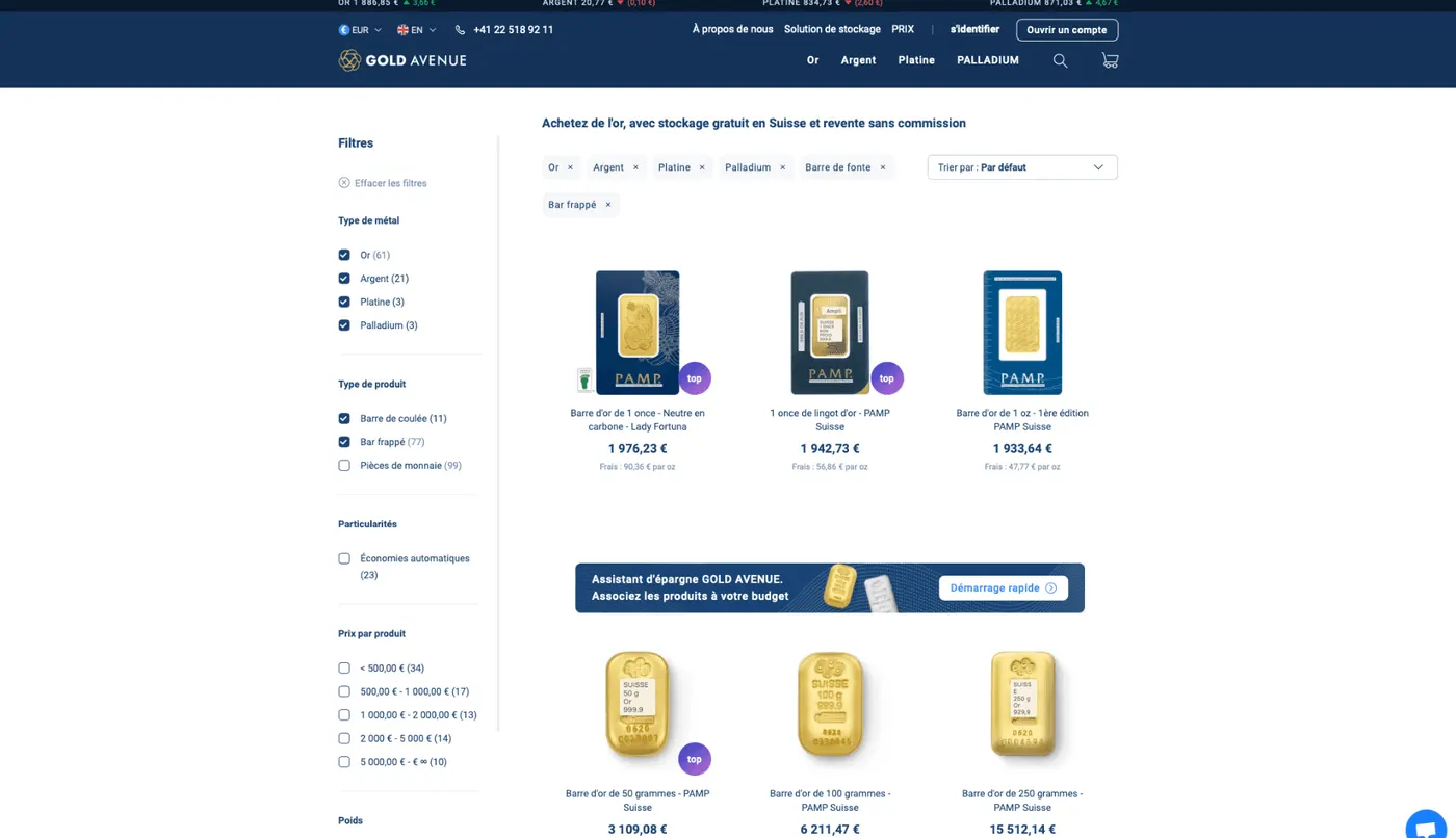 Investir dans des lingots ou des barres d'or ou d'argent en 2024