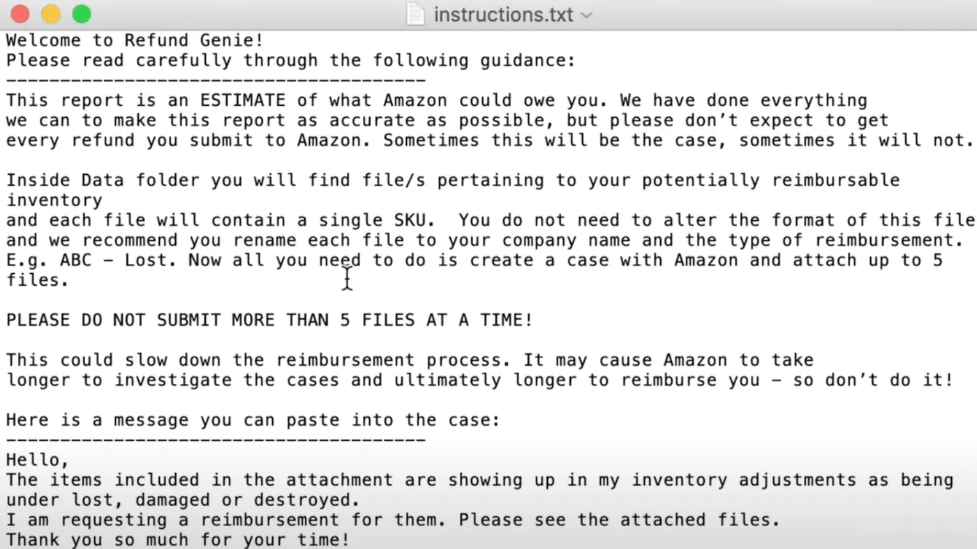 Refund Genie - Instructions