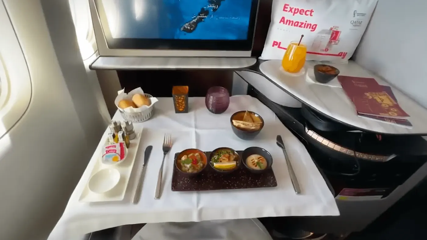 La nourriture en Business Class
