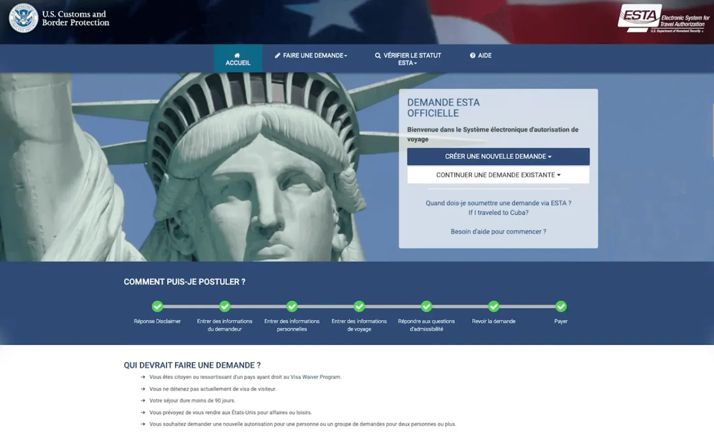 Visa ESTA pour voyager aux USA en 2024