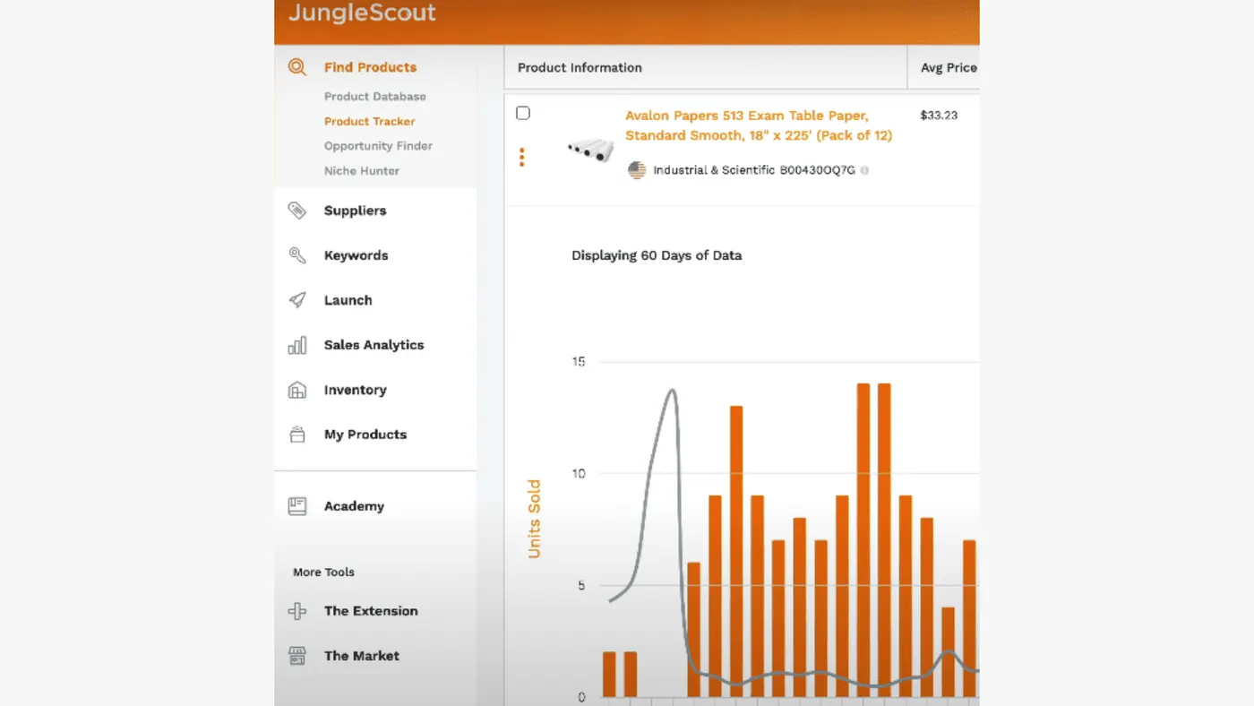 Logiciels Jungle Scout produit tracker 