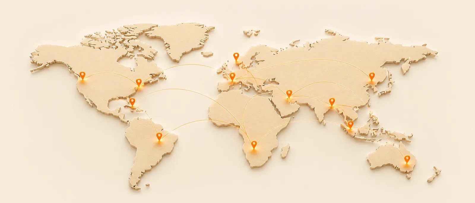 Carte du monde des pays où nous accompagnons nos clients